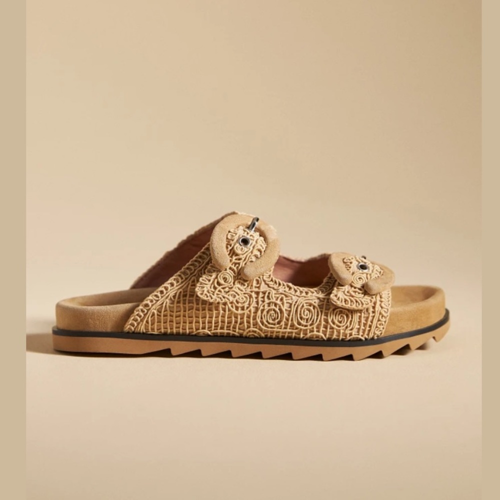 Anthropologie BiBi Lou Macramè Buckle Sandals